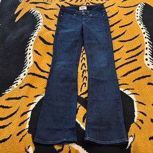 Paige Manhattan Boot Cut Jeans Dark Blue. Size 24